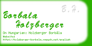 borbala holzberger business card